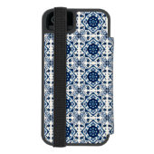 タイル地中海の,ポルトガル語, Azulejo, Majolica Incipio iPhoneウォレットケース (フォリオ裏面)