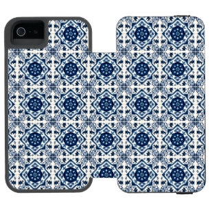 タイル地中海の，ポルトガル語， Azulejo, Majolica iPhone SE/5/5sウォレットケース