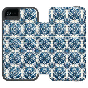 タイル地中海の，ポルトガル語， Azulejo, Majolica iPhone SE/5/5sウォレットケース