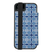 タイル地中海の,ポルトガル語, Azulejo, Majolica Incipio iPhoneウォレットケース (フォリオ裏面)