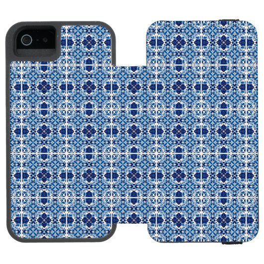 タイル地中海の,ポルトガル語, Azulejo, Majolica Incipio iPhoneウォレットケース (フォリオ Open)