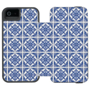 タイル地中海の，ポルトガル語， Azulejo, Majolica iPhone SE/5/5sウォレットケース