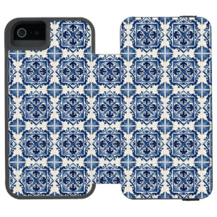 タイル地中海の，ポルトガル語， Azulejo, Majolica iPhone SE/5/5sウォレットケース