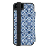 タイル地中海の,ポルトガル語, Azulejo, Majolica Incipio iPhoneウォレットケース (フォリオ裏面)