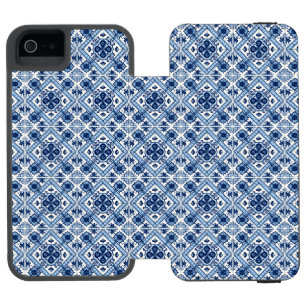 タイル地中海の，ポルトガル語， Azulejo, Majolica iPhone SE/5/5sウォレットケース