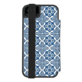 タイル地中海の，ポルトガル語， Azulejo, Majolica Incipio iPhoneウォレットケース (フォリオ裏面)