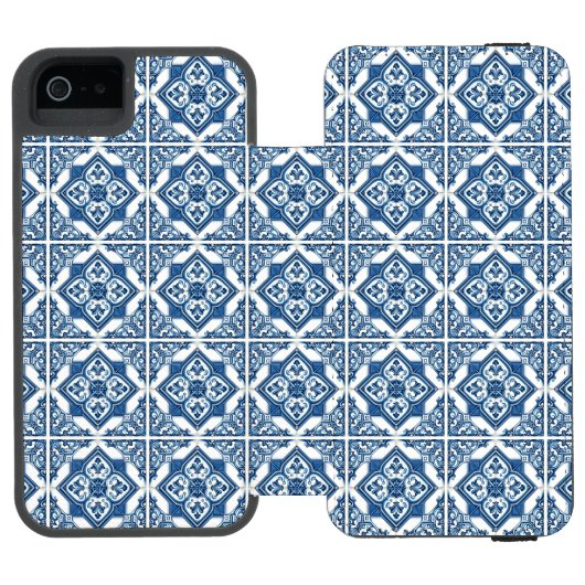 タイル地中海の，ポルトガル語， Azulejo, Majolica Incipio iPhoneウォレットケース (フォリオ Open)