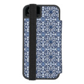 タイル地中海の，ポルトガル語， Azulejo, Majolica Incipio iPhoneウォレットケース (フォリオ裏面)