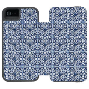 タイル地中海の，ポルトガル語， Azulejo, Majolica iPhone SE/5/5sウォレットケース