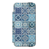 タイル地中海の,ポルトガル語, Azulejo, Majolica Incipio iPhoneウォレットケース (フォリオ 正面)