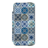 タイル地中海の,ポルトガル語, Azulejo, Majolica Incipio iPhoneウォレットケース (フォリオ 正面)