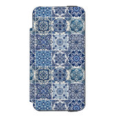 タイル地中海の,ポルトガル語, Azulejo, Majolica Incipio iPhoneウォレットケース (フォリオ 正面)