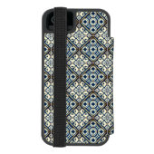 タイル地中海の,ポルトガル語, Azulejo, Majolica Incipio iPhoneウォレットケース (フォリオ裏面)