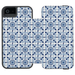 タイル地中海の，ポルトガル語， Azulejo, Majolica iPhone SE/5/5sウォレットケース