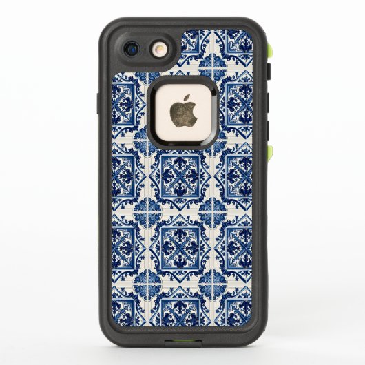 タイル地中海の，ポルトガル語， Azulejo, Majolica LifeProof iPhoneケース (裏面)