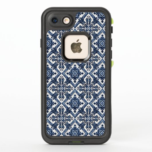 タイル地中海の，ポルトガル語， Azulejo, Majolica LifeProof iPhoneケース (裏面)