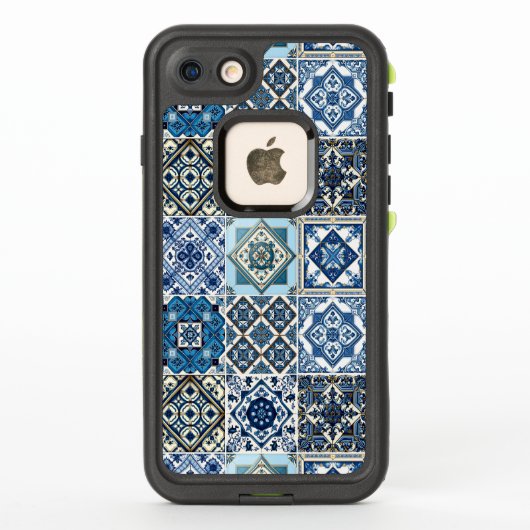 タイル地中海の，ポルトガル語， Azulejo, Majolica LifeProof iPhoneケース (裏面)
