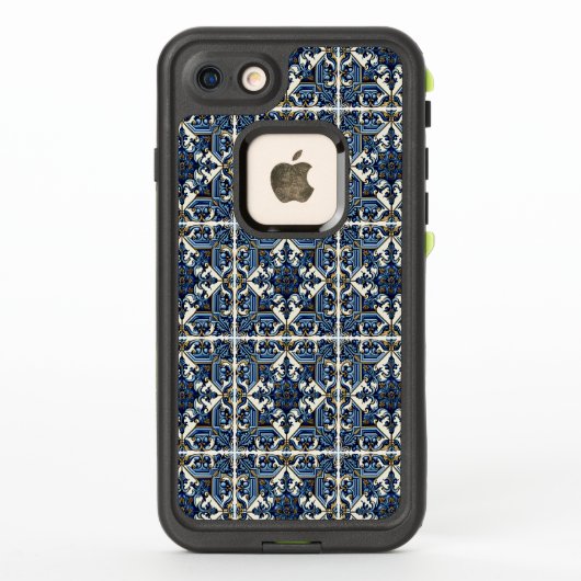 タイル地中海の，ポルトガル語， Azulejo, Majolica LifeProof iPhoneケース (裏面)