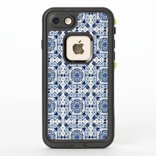 タイル地中海の，ポルトガル語， Azulejo, Majolica LifeProof iPhoneケース (裏面)