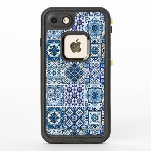 タイル地中海の，ポルトガル語， Azulejo, Majolica LifeProof iPhoneケース (裏面)