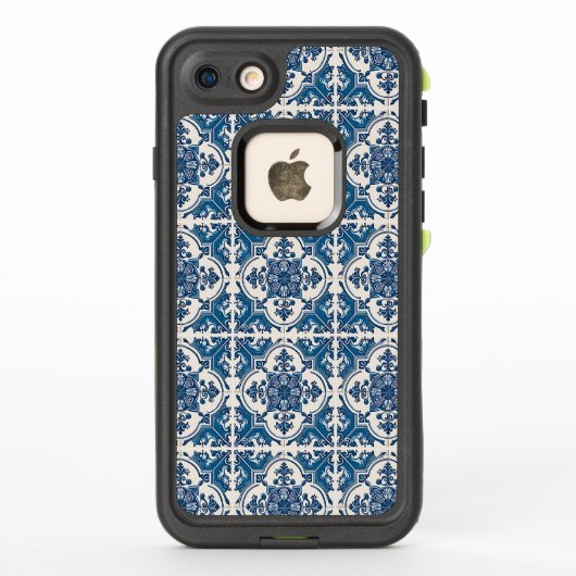 タイル地中海の，ポルトガル語， Azulejo, Majolica LifeProof iPhoneケース (裏面)