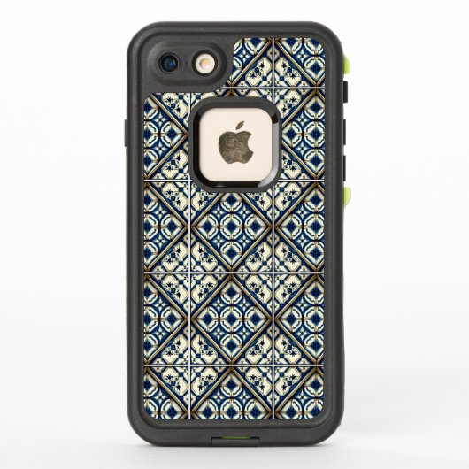 タイル地中海の,ポルトガル語, Azulejo, Majolica LifeProof iPhoneケース (裏面)