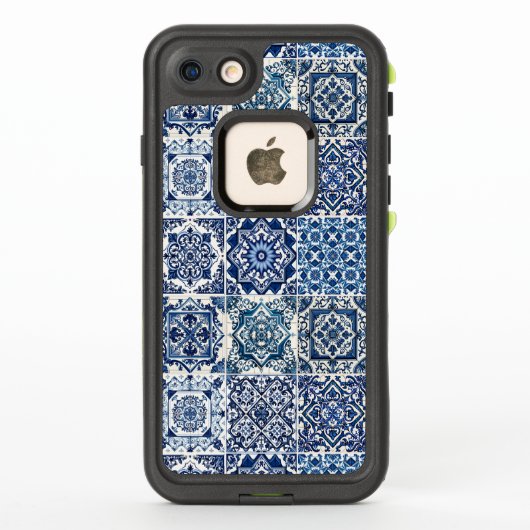 タイル地中海の，ポルトガル語， Azulejo, Majolica LifeProof iPhoneケース (裏面)