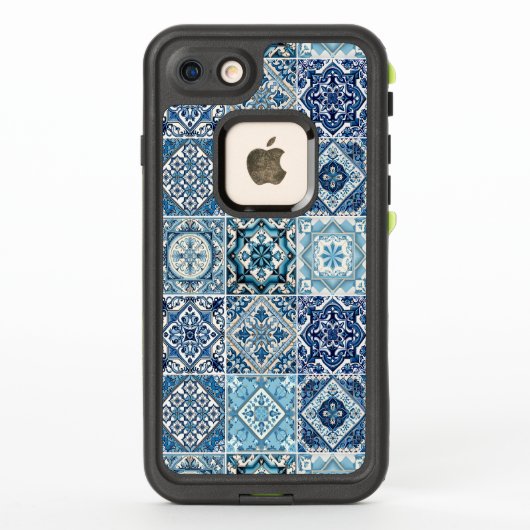 タイル地中海の，ポルトガル語， Azulejo, Majolica LifeProof iPhoneケース (裏面)