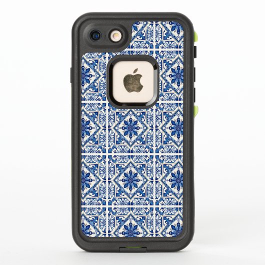 タイル地中海の，ポルトガル語， Azulejo, Majolica LifeProof iPhoneケース (裏面)
