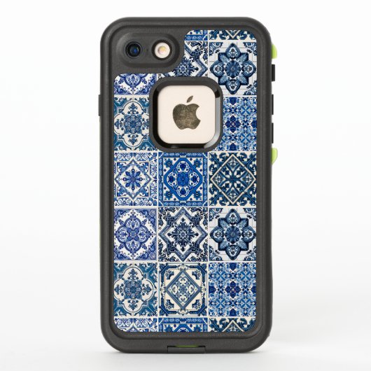 タイル地中海の，ポルトガル語， Azulejo, Majolica LifeProof iPhoneケース (裏面)