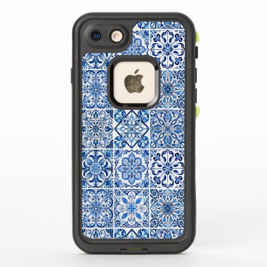 タイル地中海の，ポルトガル語， Azulejo, Majolica LifeProof iPhoneケース (裏面)