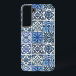タイル地中海の，ポルトガル語， Azulejo, Majolica Samsung Galaxy S22 ケース<br><div class="desc">青エレガントスタイリッシュと白のタイル地中海ので洗練されたパターン。トレンディーモダンギフト、アズレジョの恋人に最適。</div>