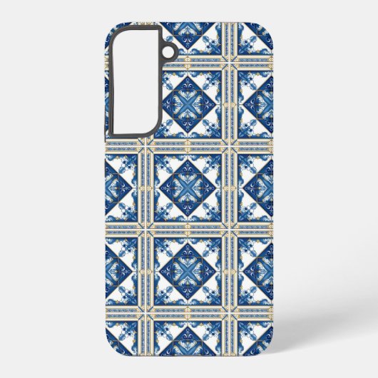タイル地中海の，ポルトガル語， Azulejo, Majolica Samsung Galaxyケース (裏面)