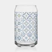 タイル地中海の、モロッコ、マジョリカ、アズレジョ ガラス缶 (正面)