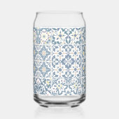 タイル地中海の、モロッコ、マジョリカ、アズレジョ ガラス缶 (正面)