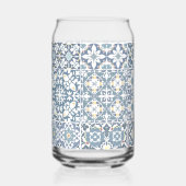 タイル地中海の、モロッコ、マジョリカ、アズレジョ ガラス缶 (正面)