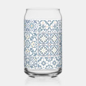 タイル地中海の、モロッコ、マジョリカ、アズレジョ ガラス缶 (正面)