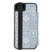 タイル地中海の、モロッコ、マジョリカ、アズレジョ INCIPIO iPhoneウォレットケース (フォリオ裏面)