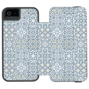 タイル地中海の、モロッコ、マジョリカ、アズレジョ iPhone SE/5/5sウォレットケース
