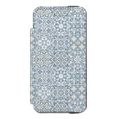 タイル地中海の、モロッコ、マジョリカ、アズレジョ INCIPIO iPhoneウォレットケース (フォリオ 正面)