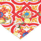 タイル地中海の,レモン,柑橘類 ショートテーブルランナー (コーナー)