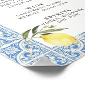 タイル地中海のAmalfiカプリバーメニュー ポスター (角)