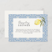 タイル地中海のAmalfiコーストディスプレイシャワー エンクロージャーカード (正面/裏面)