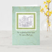 タイル屋根の家 新しい家 2 カード (黄色い花)