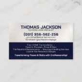 タイル工事 - タイル層 名刺 (裏面)