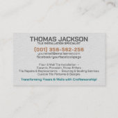 タイル工事 - タイル層 名刺 (裏面)