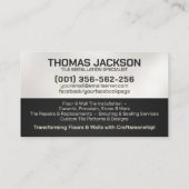 タイル工事 - タイル層 名刺 (裏面)