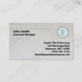 タイル床スタイルロゴ情報会社事業 名刺 (正面)