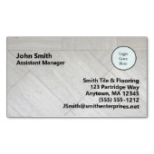 タイル床スタイルロゴ情報会社 マグネット名刺 (正面)