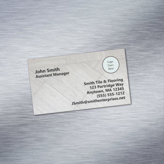 タイル床スタイルロゴ情報会社 マグネット名刺 (インサイチュ)